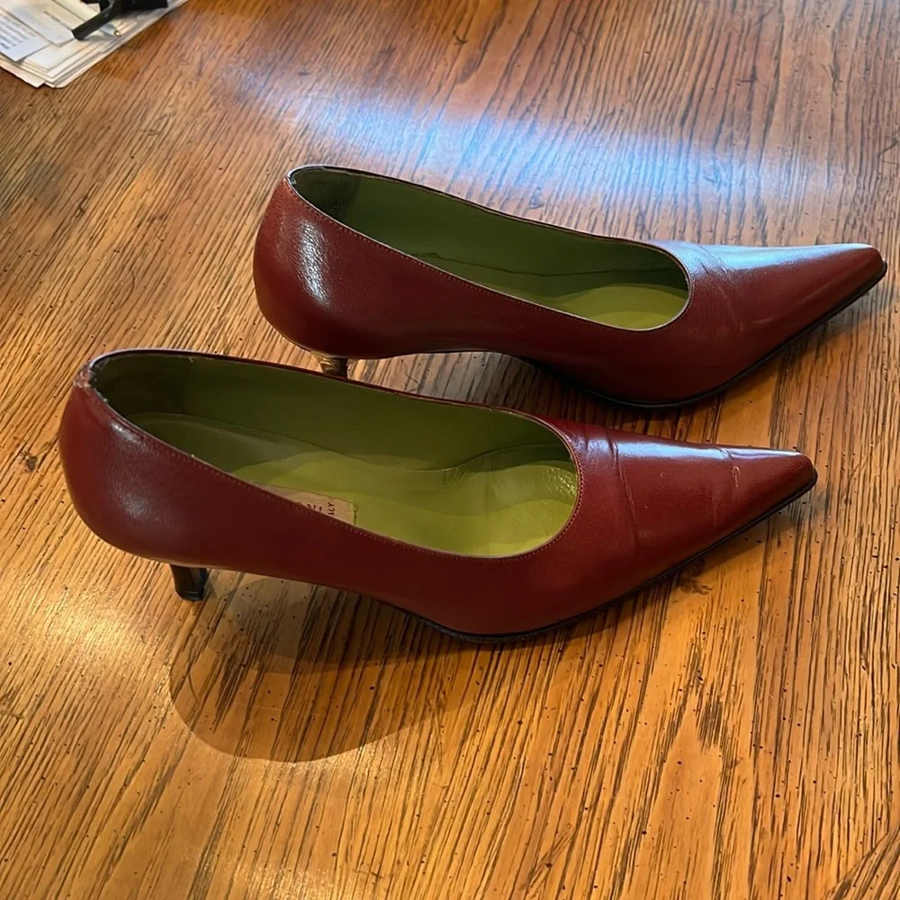 👠Fabio RusconiFabulous👠MERLOTColor of Season.ITALY 37.5All LeatherGentlyWorn🔥